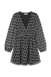 Short lurex print dress