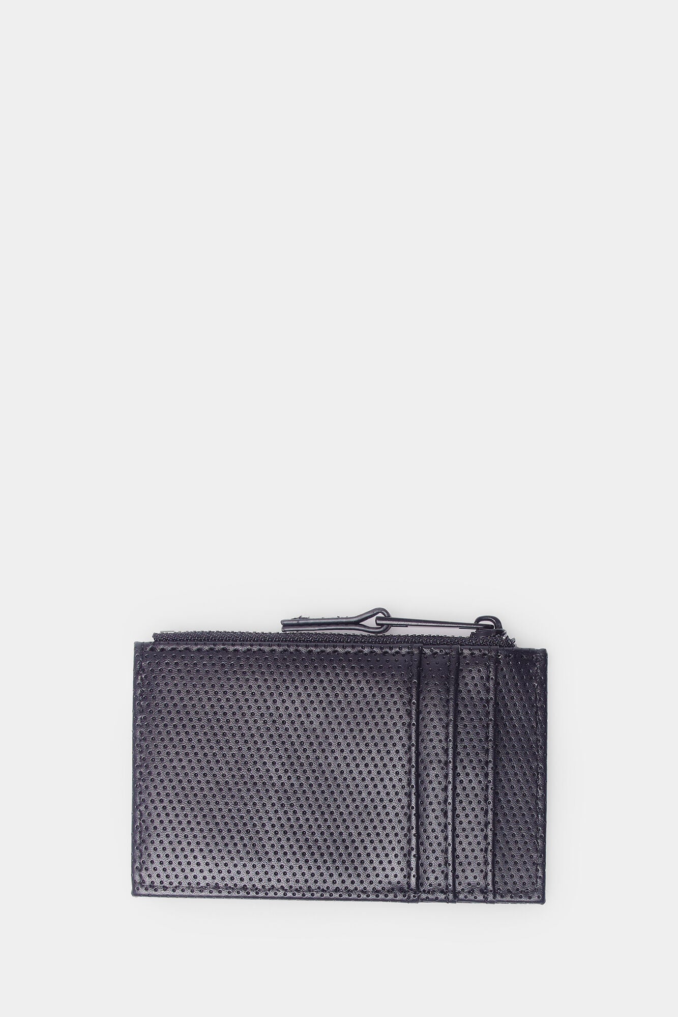 Faux leather wallet with micro perforations