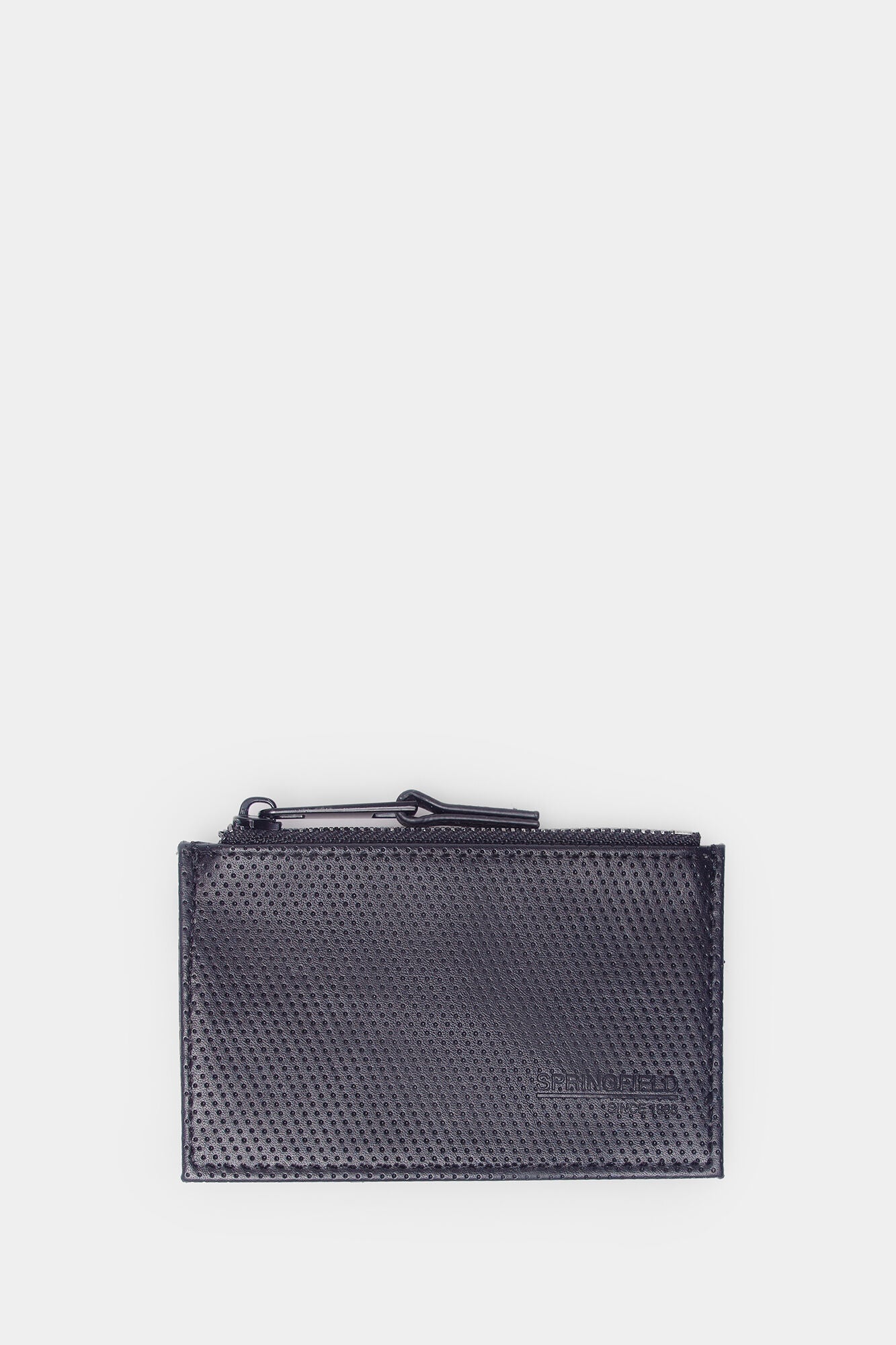 Faux leather wallet with micro perforations