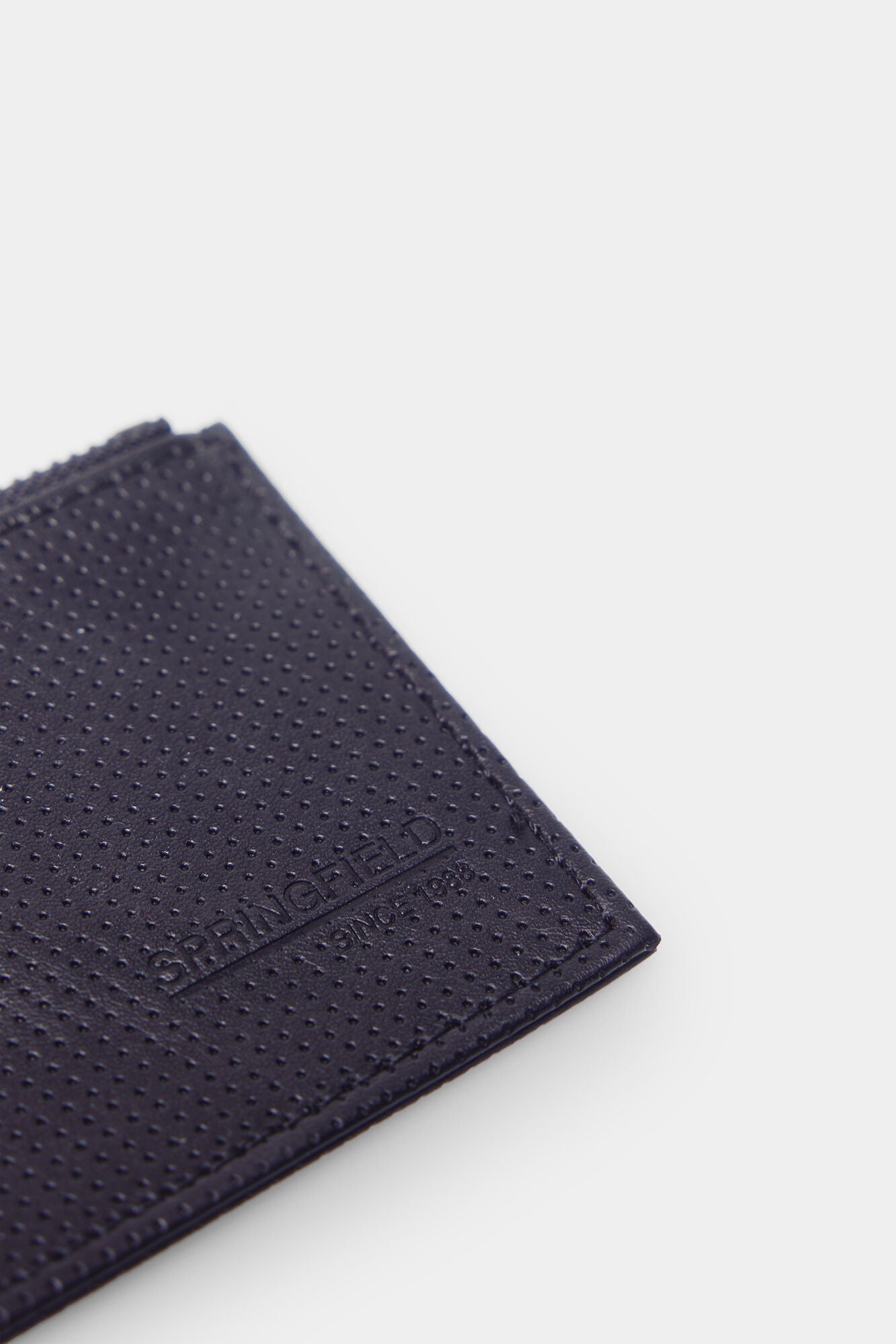 Faux leather wallet with micro perforations