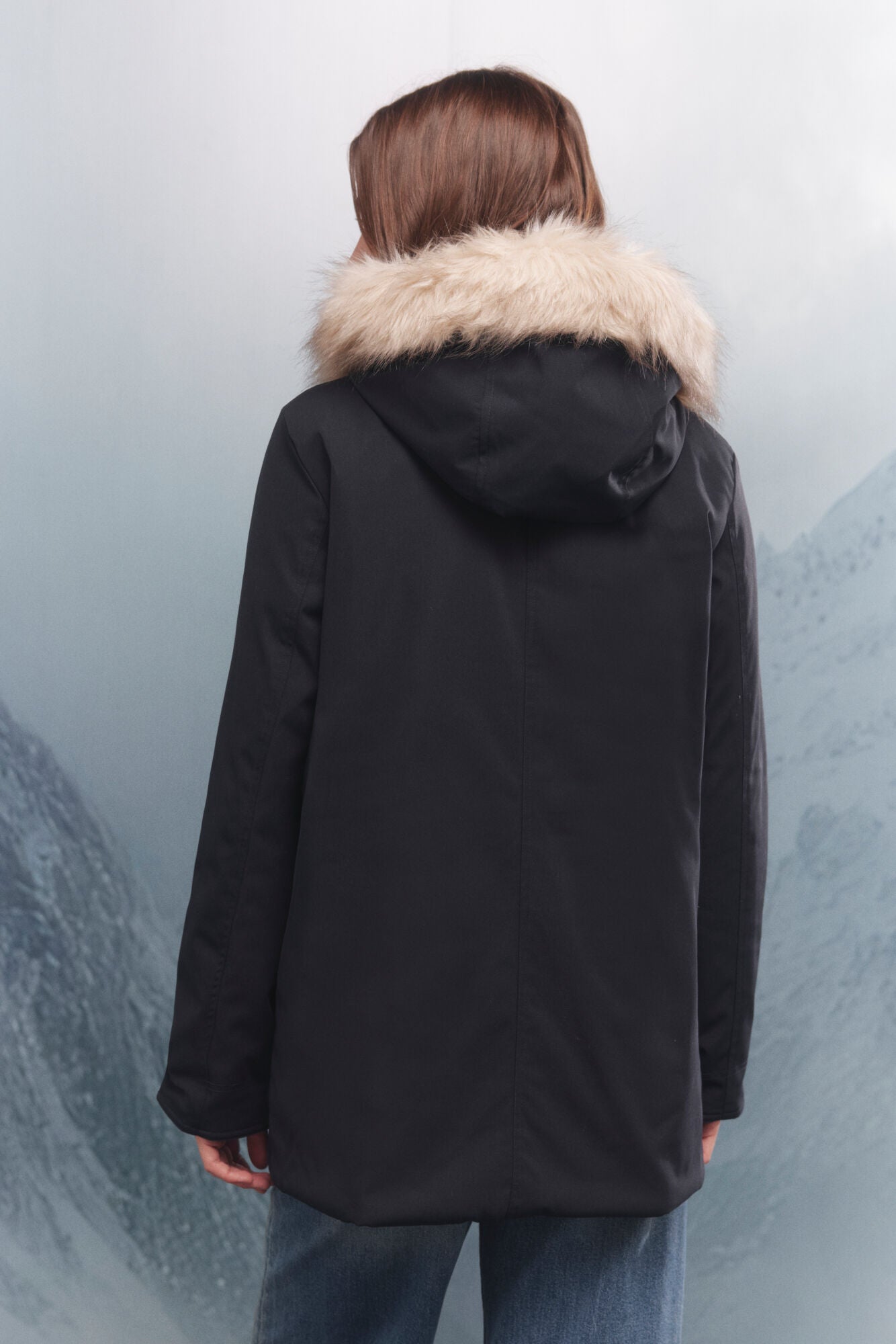 Sorona Aura metal zip hooded parka