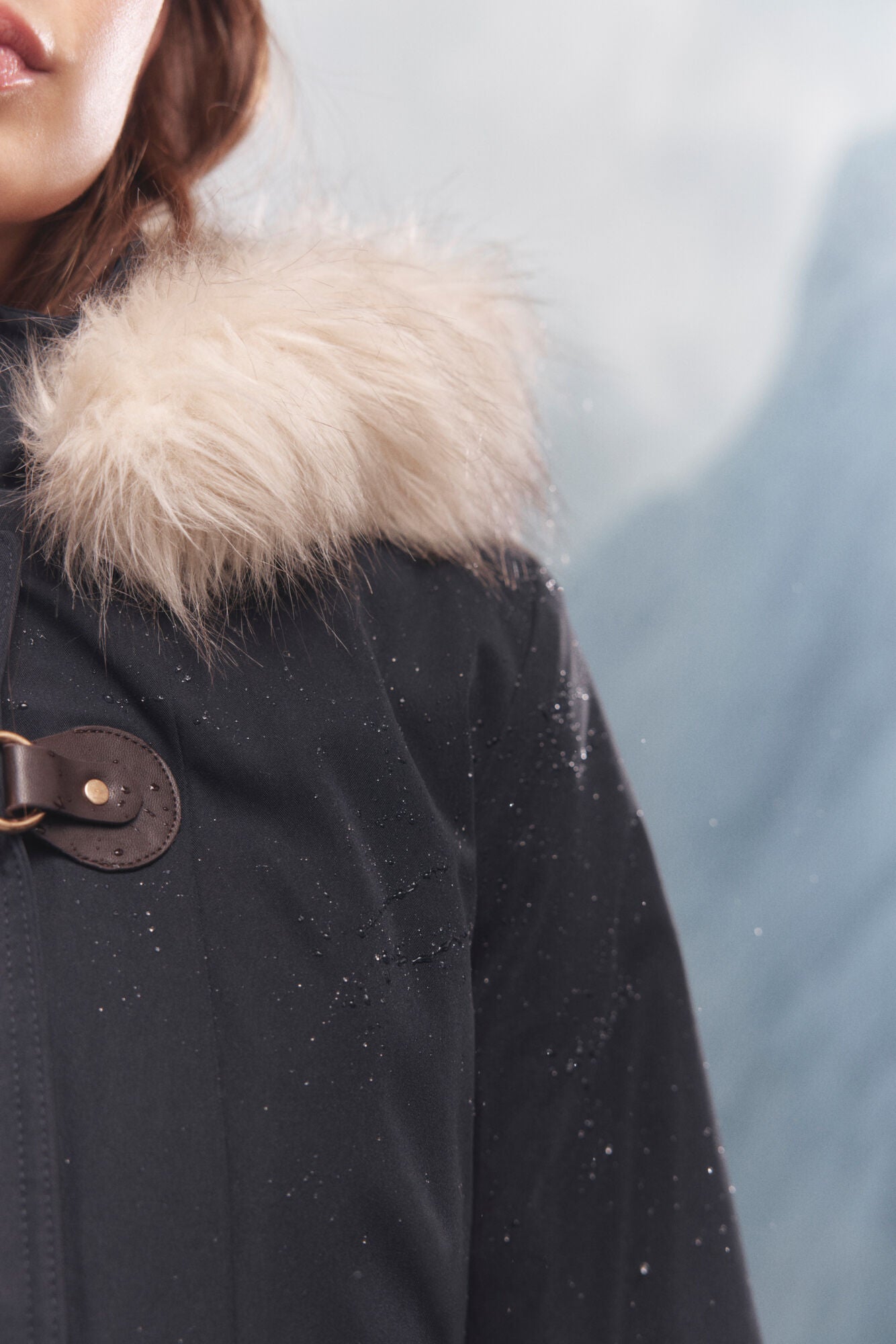 Sorona Aura metal zip hooded parka