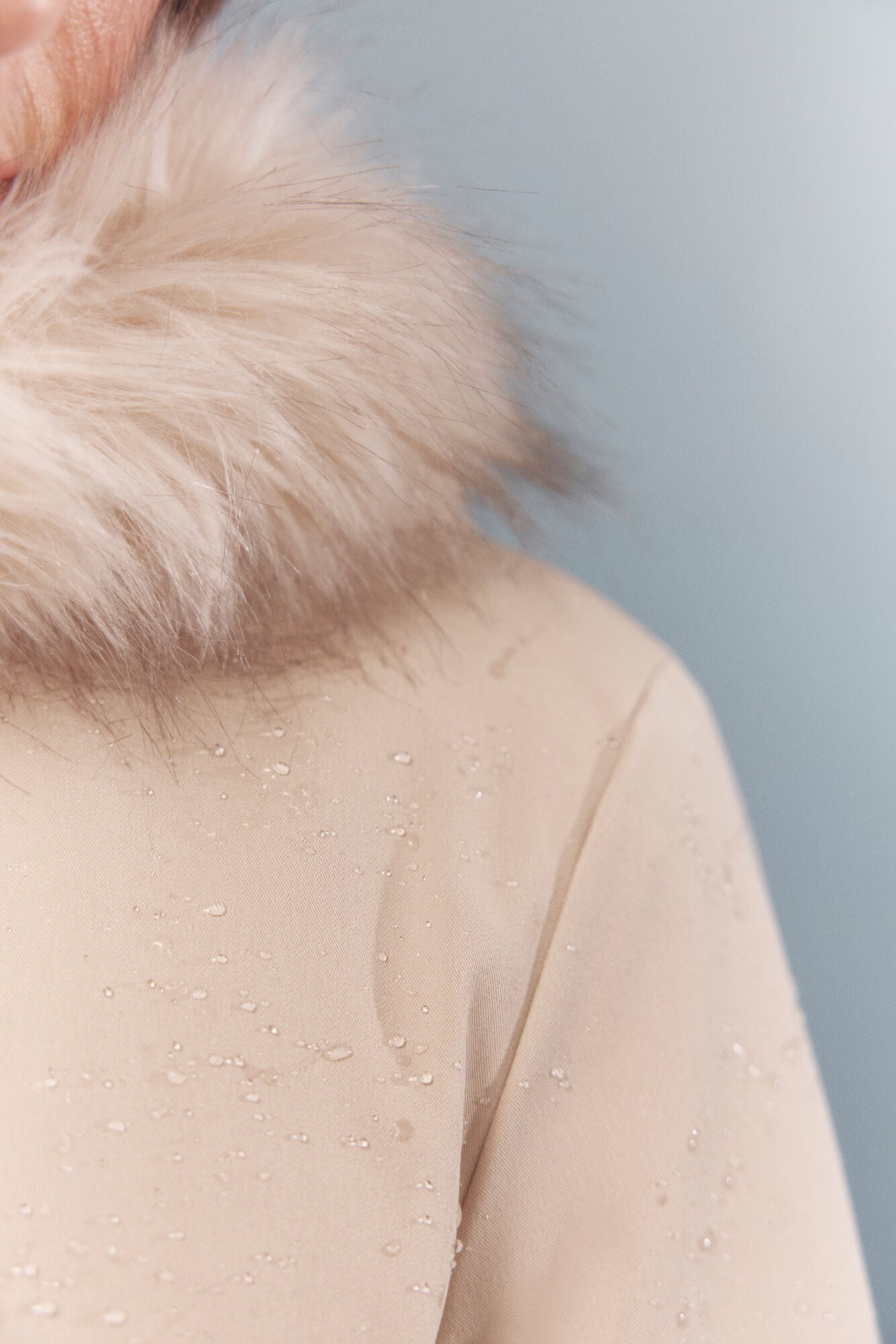 Sorona Aura metal zip hooded parka