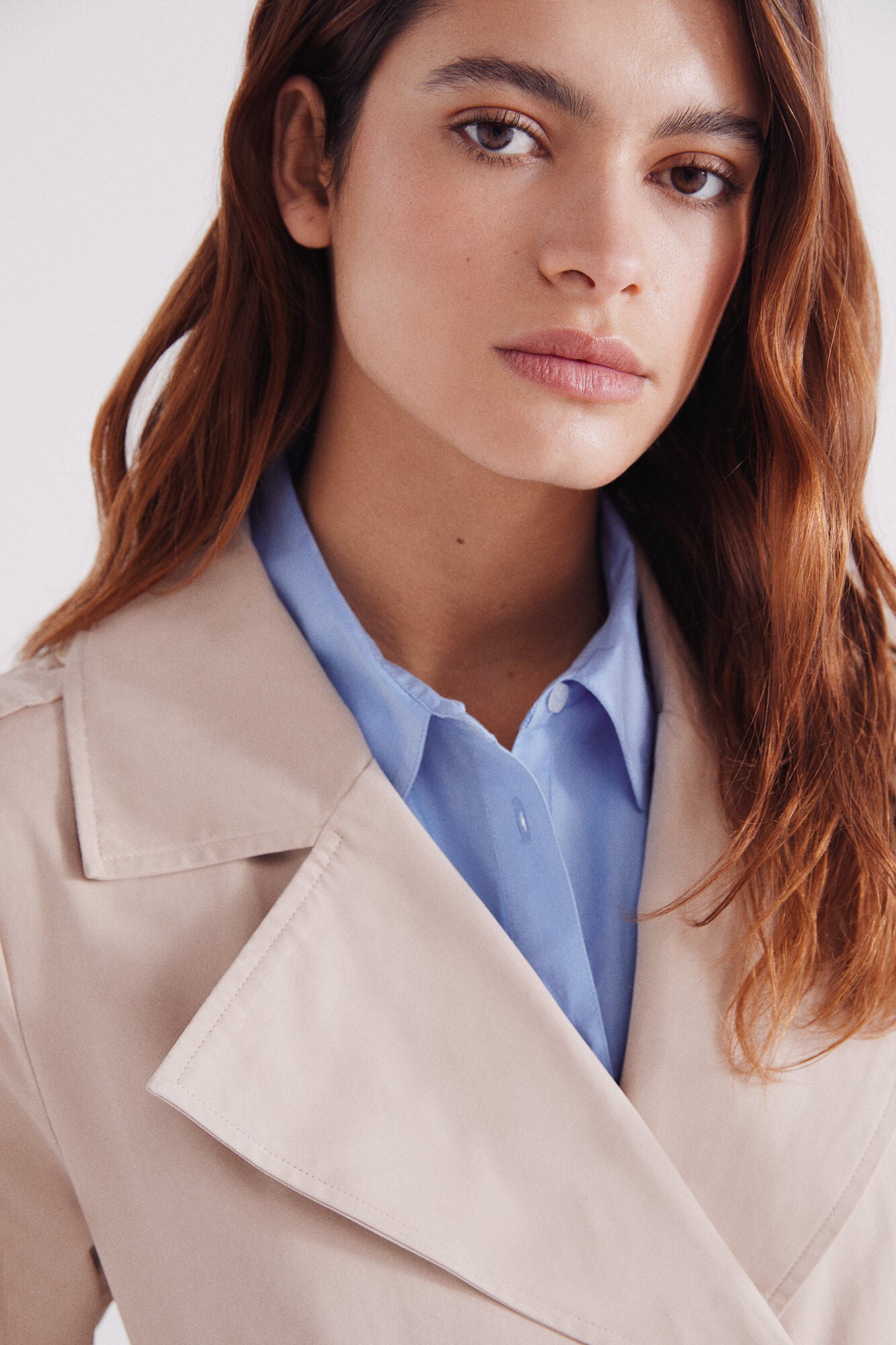 Belted trench coat