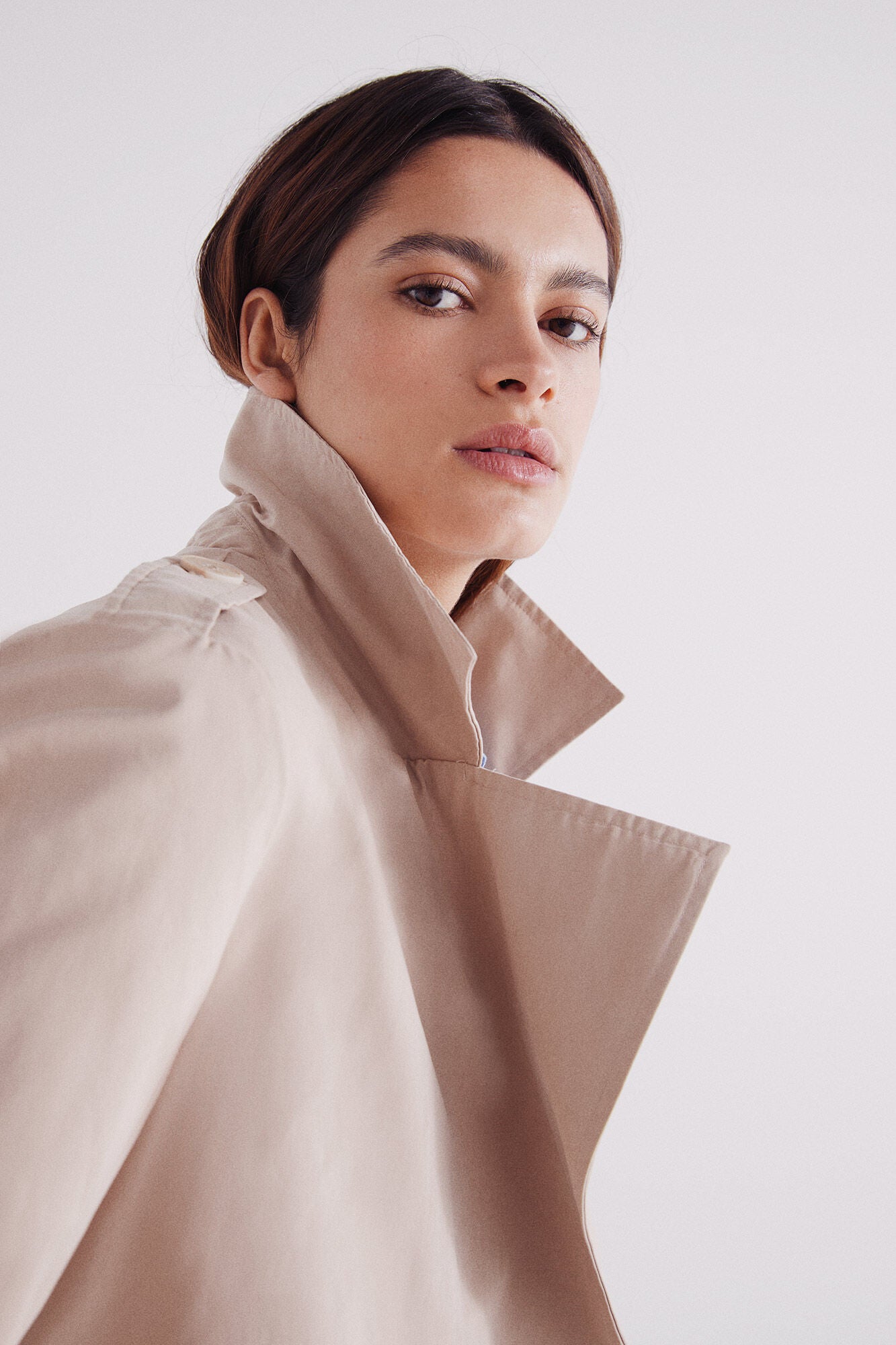 Belted trench coat