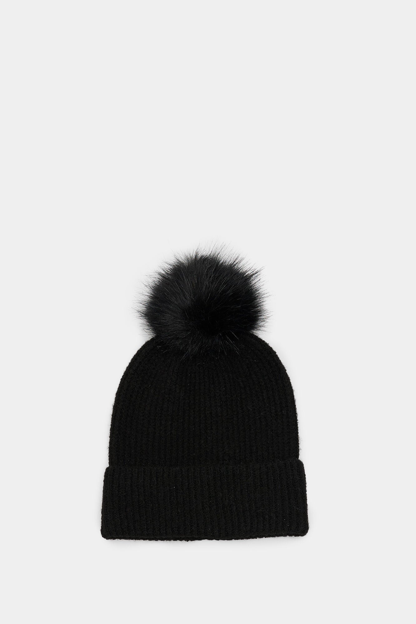 Pompom jersey-knit hat