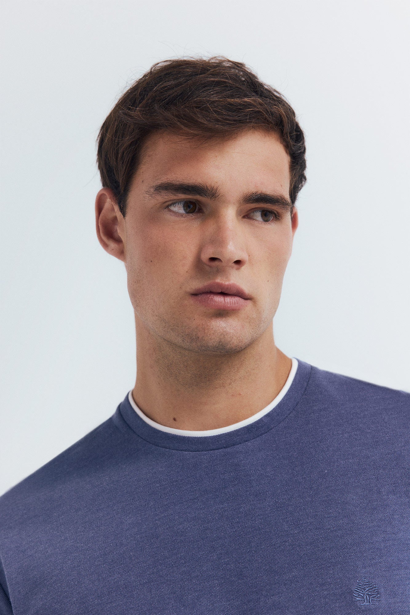 Double melange long-sleeved T-shirt