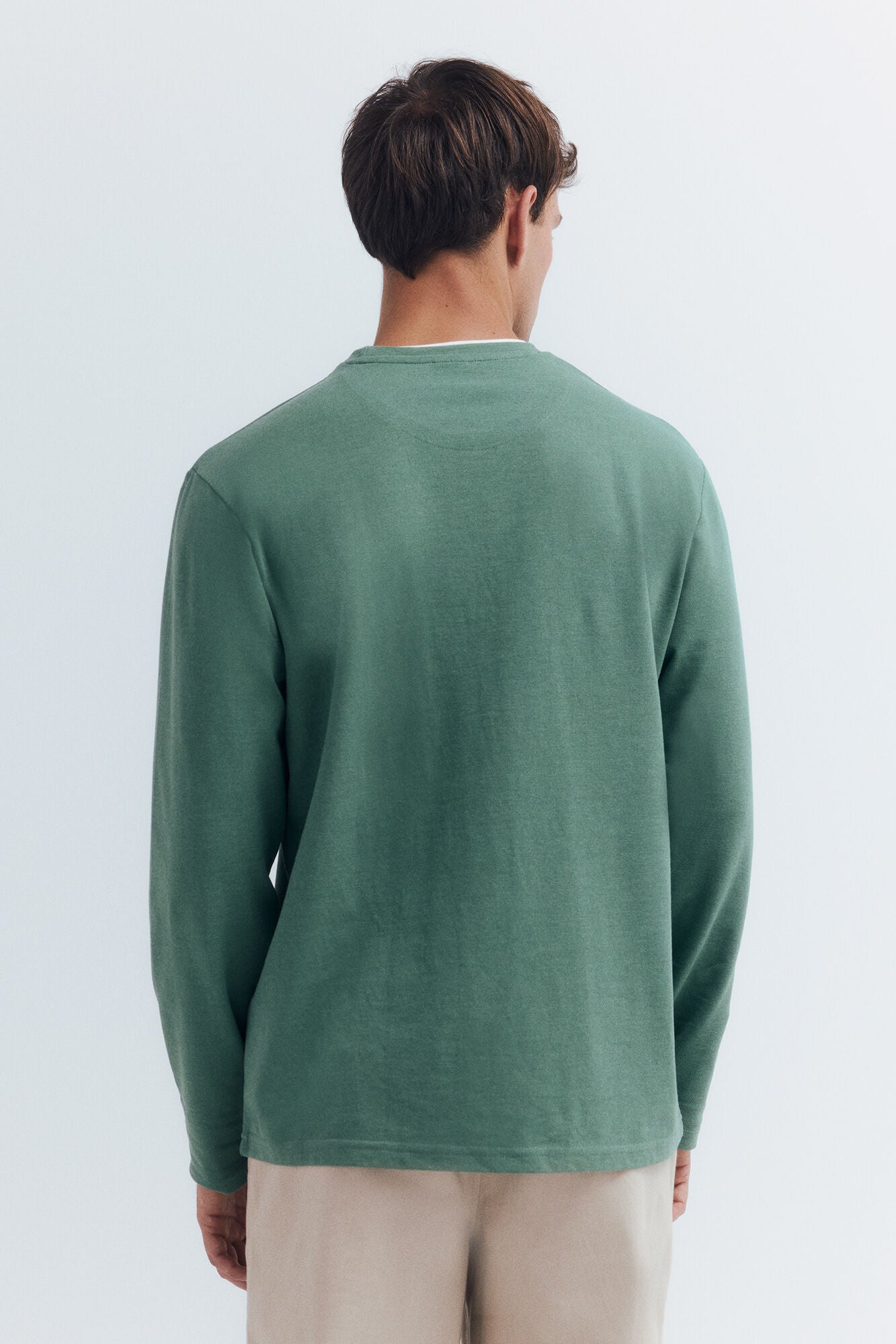 Double melange long-sleeved T-shirt