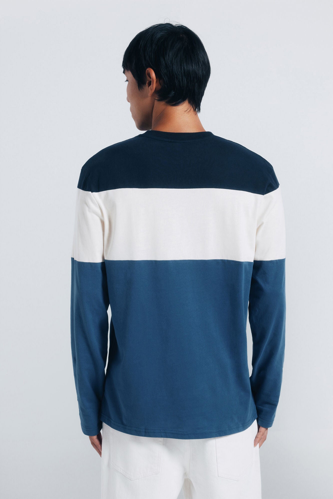 Long-sleeved piquŽ cut-out T-shirt