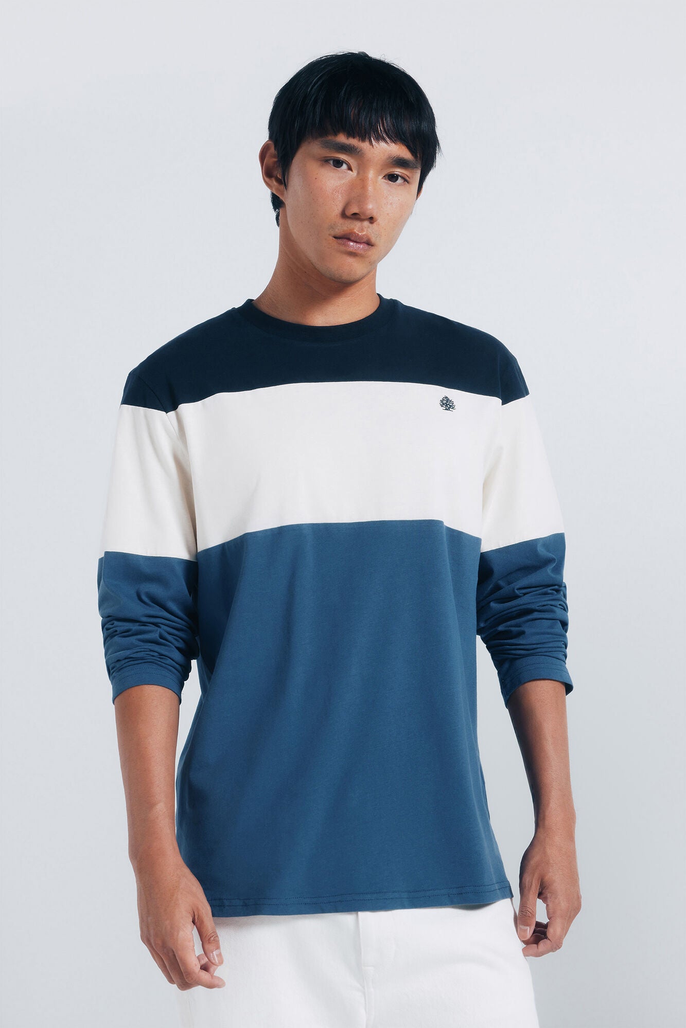 Long-sleeved piquŽ cut-out T-shirt