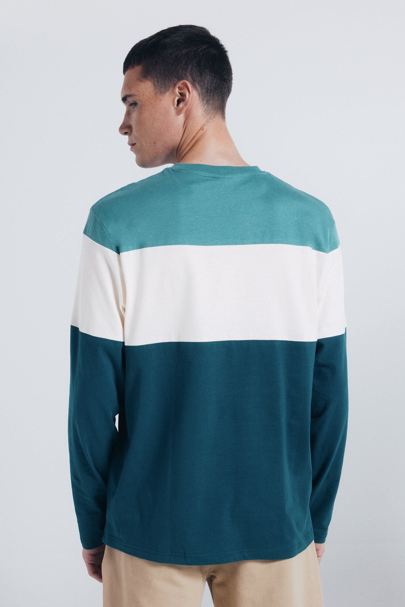 Long-sleeved piquŽ cut-out T-shirt