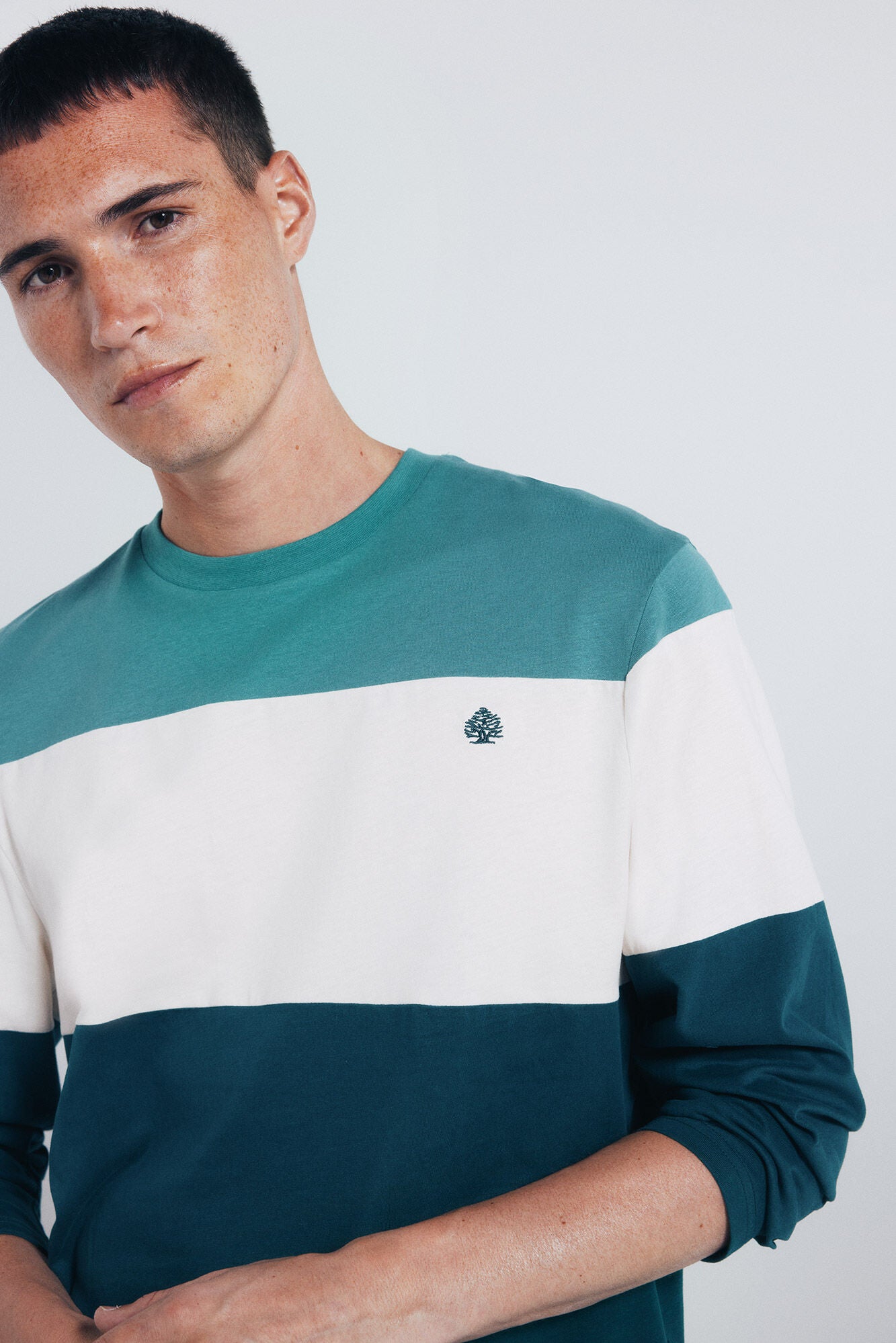 Long-sleeved piquŽ cut-out T-shirt