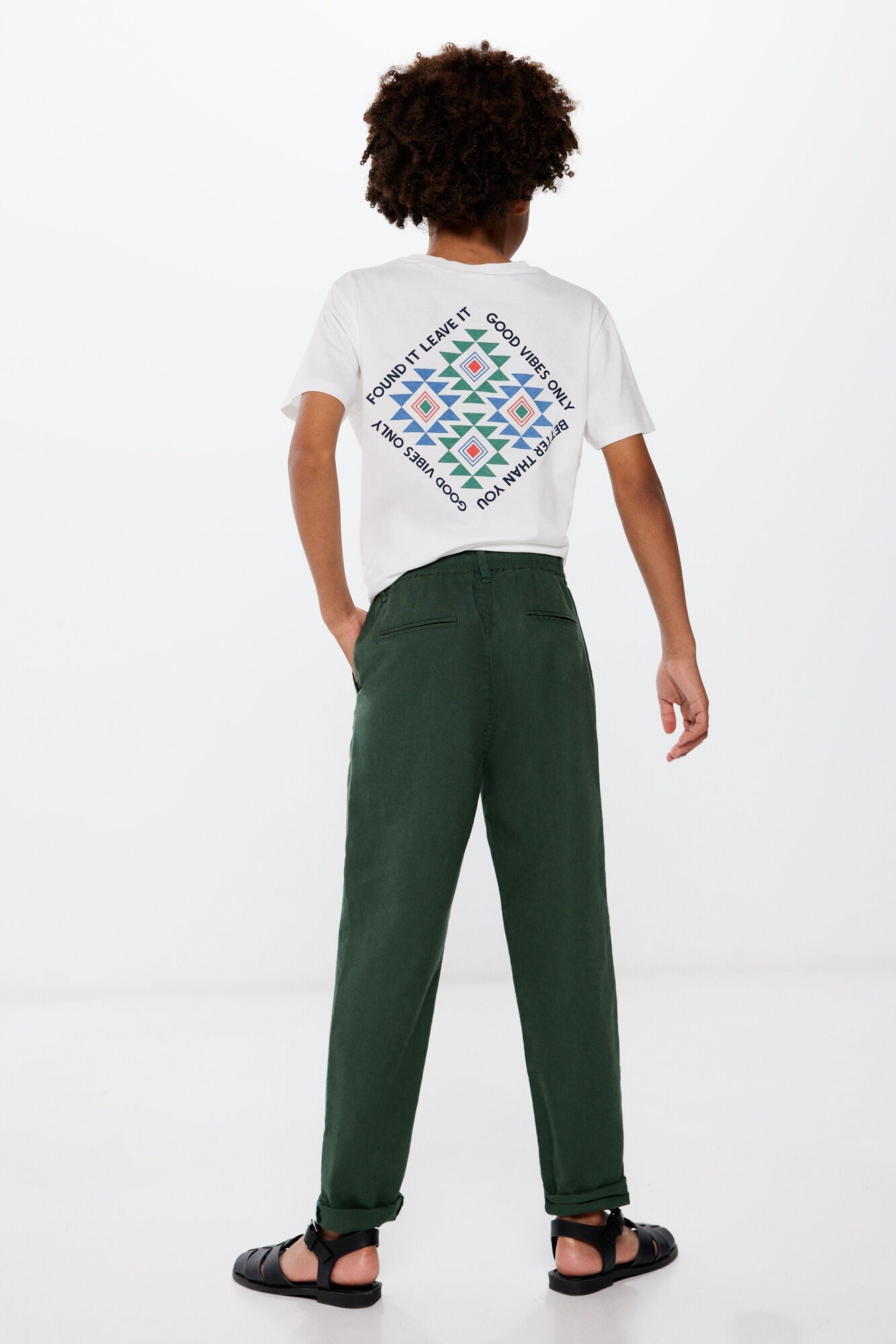 Linen drawstring chinos