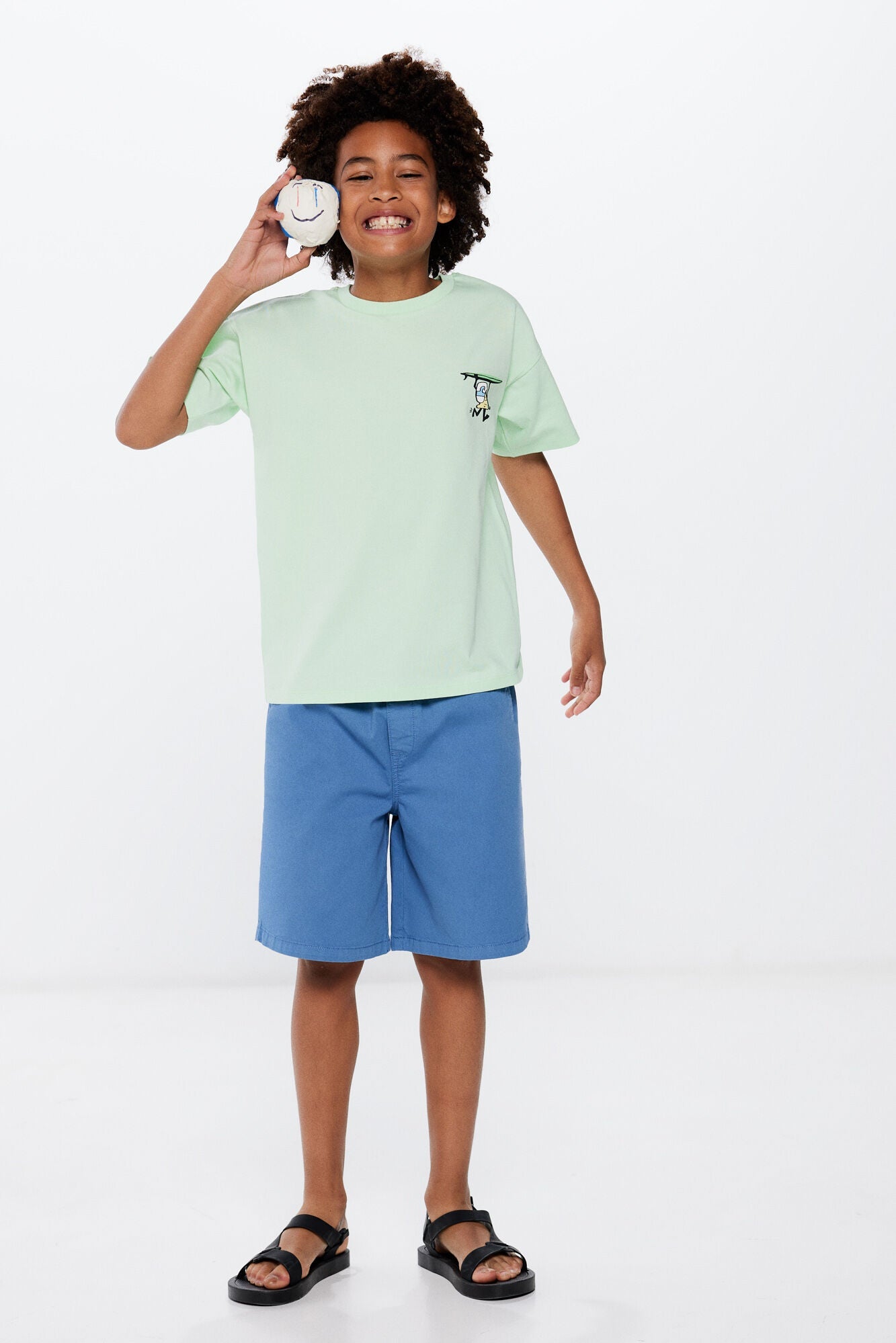 Boys' cotton Bermuda shorts