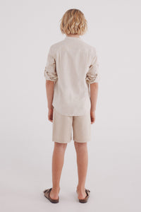 Boys' checkered structured Bermuda shorts