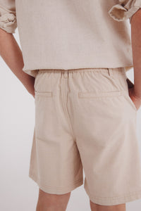 Boys' checkered structured Bermuda shorts