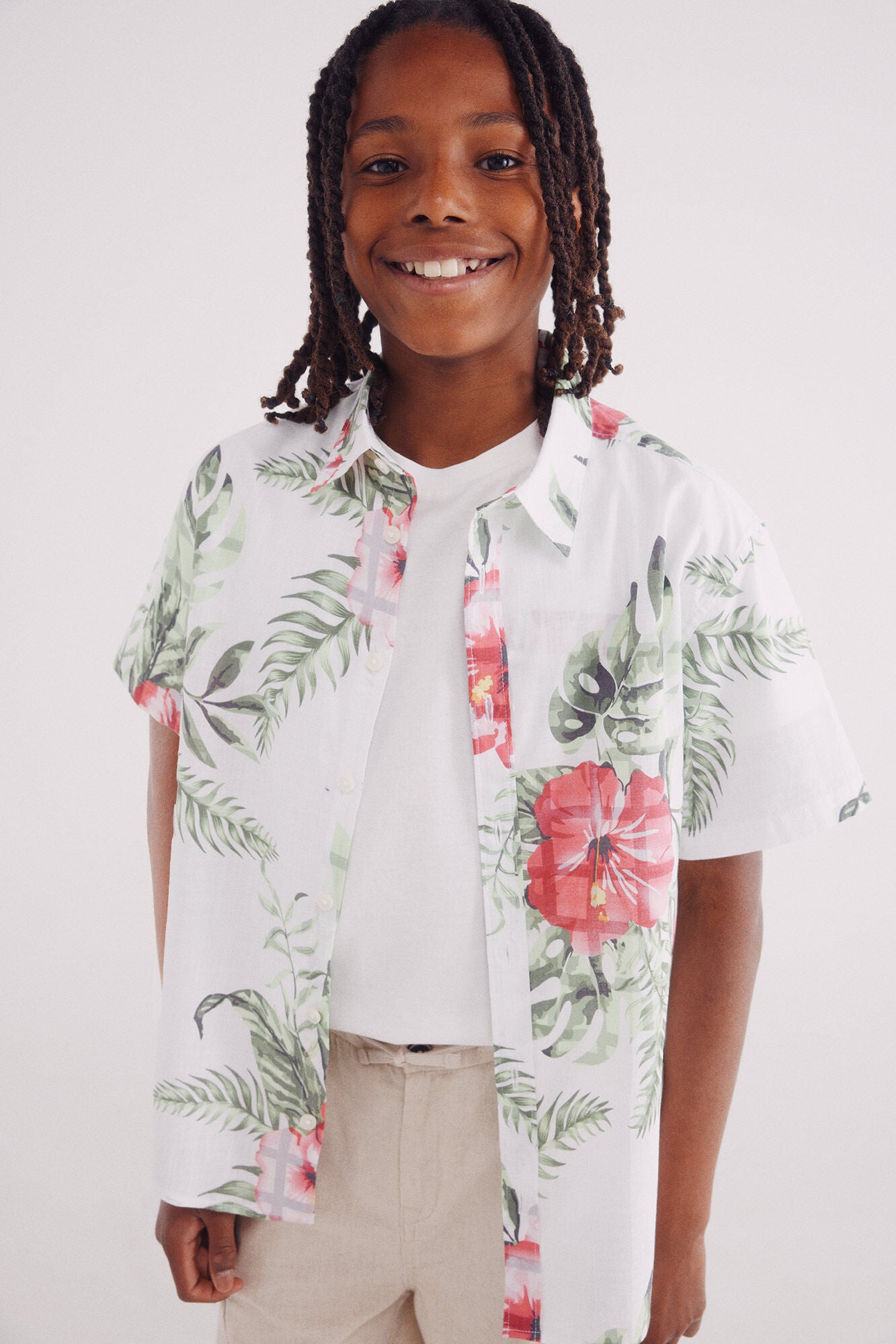 Linen cargo shorts for boys