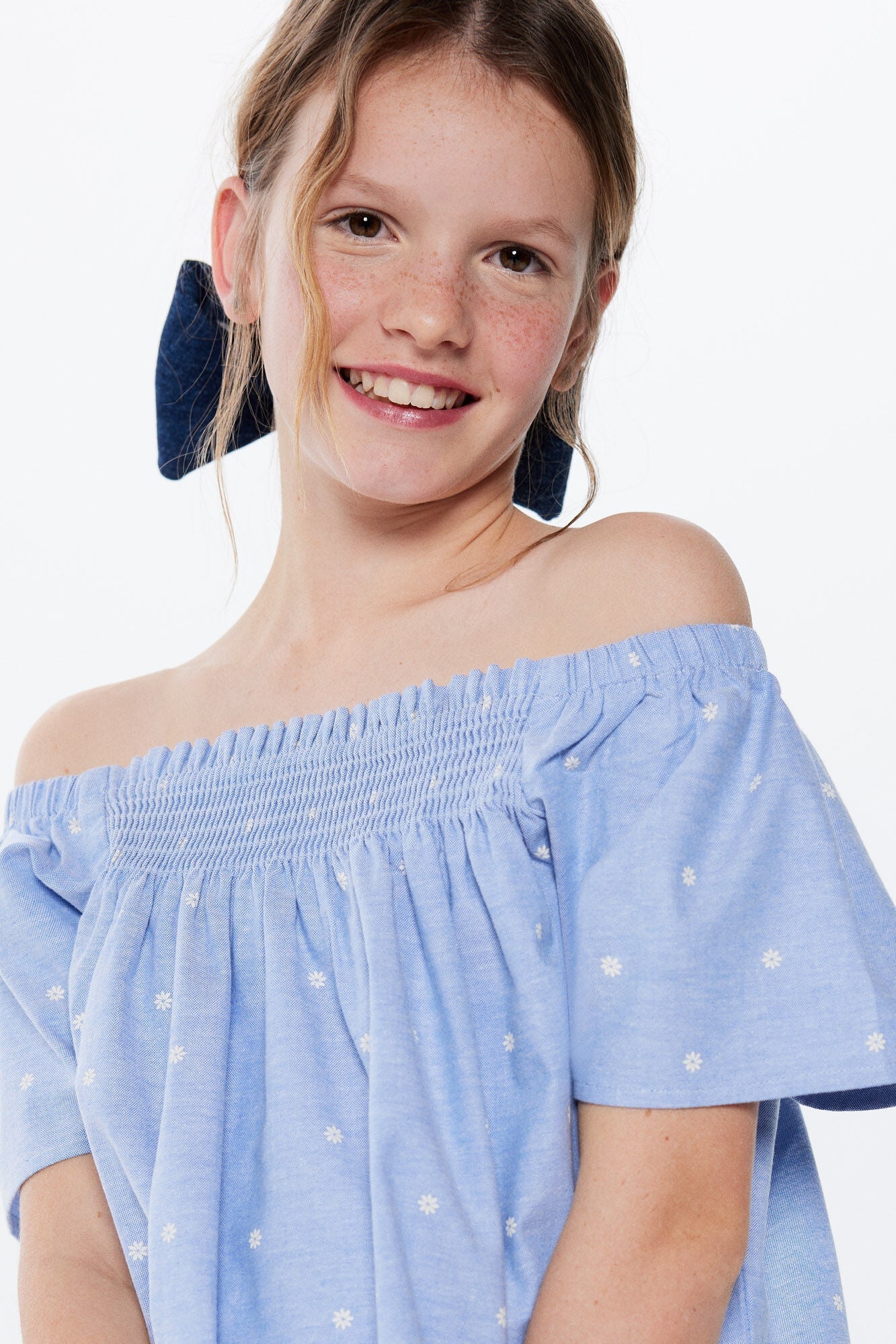 Girls' floral blouse