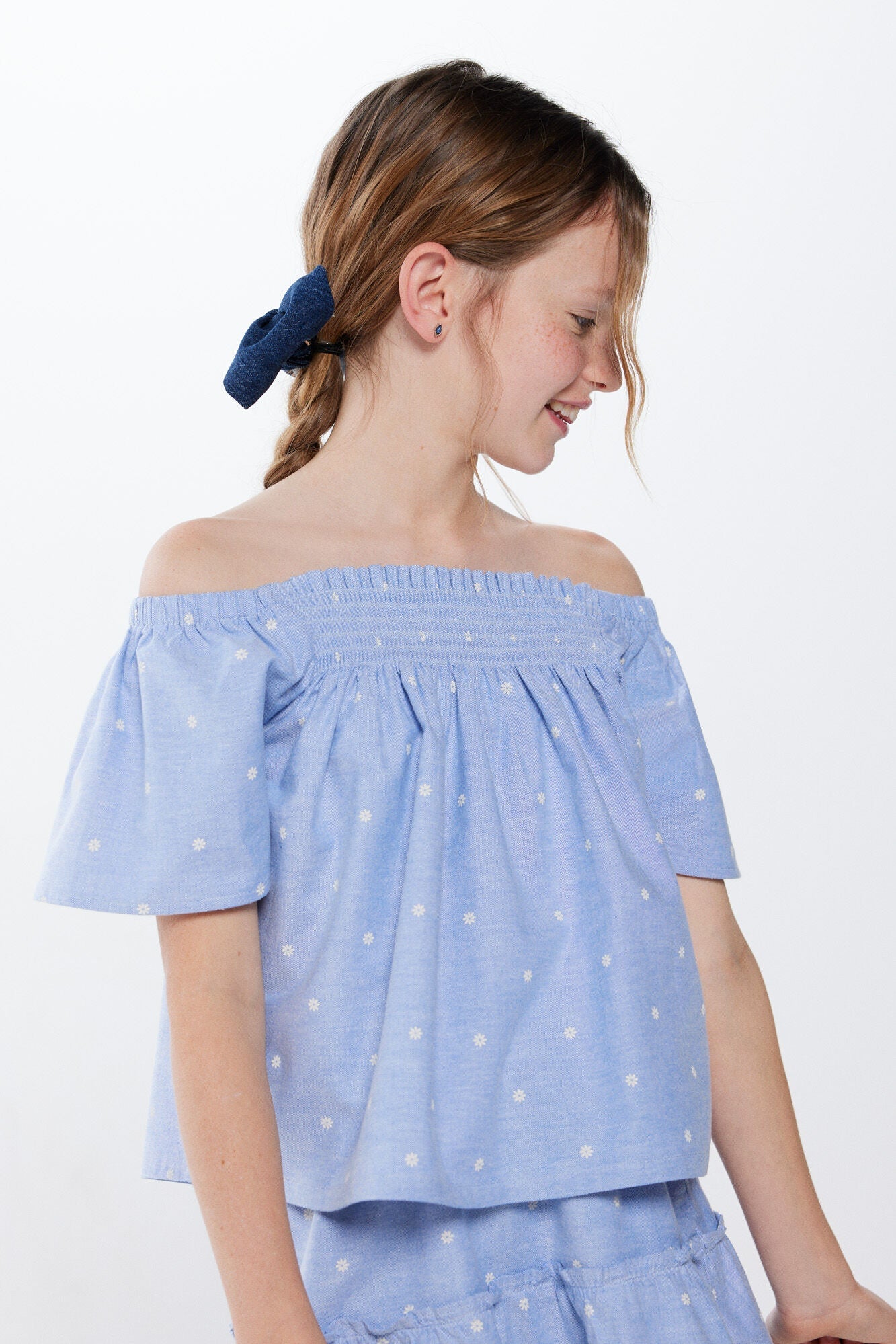 Girls' floral blouse