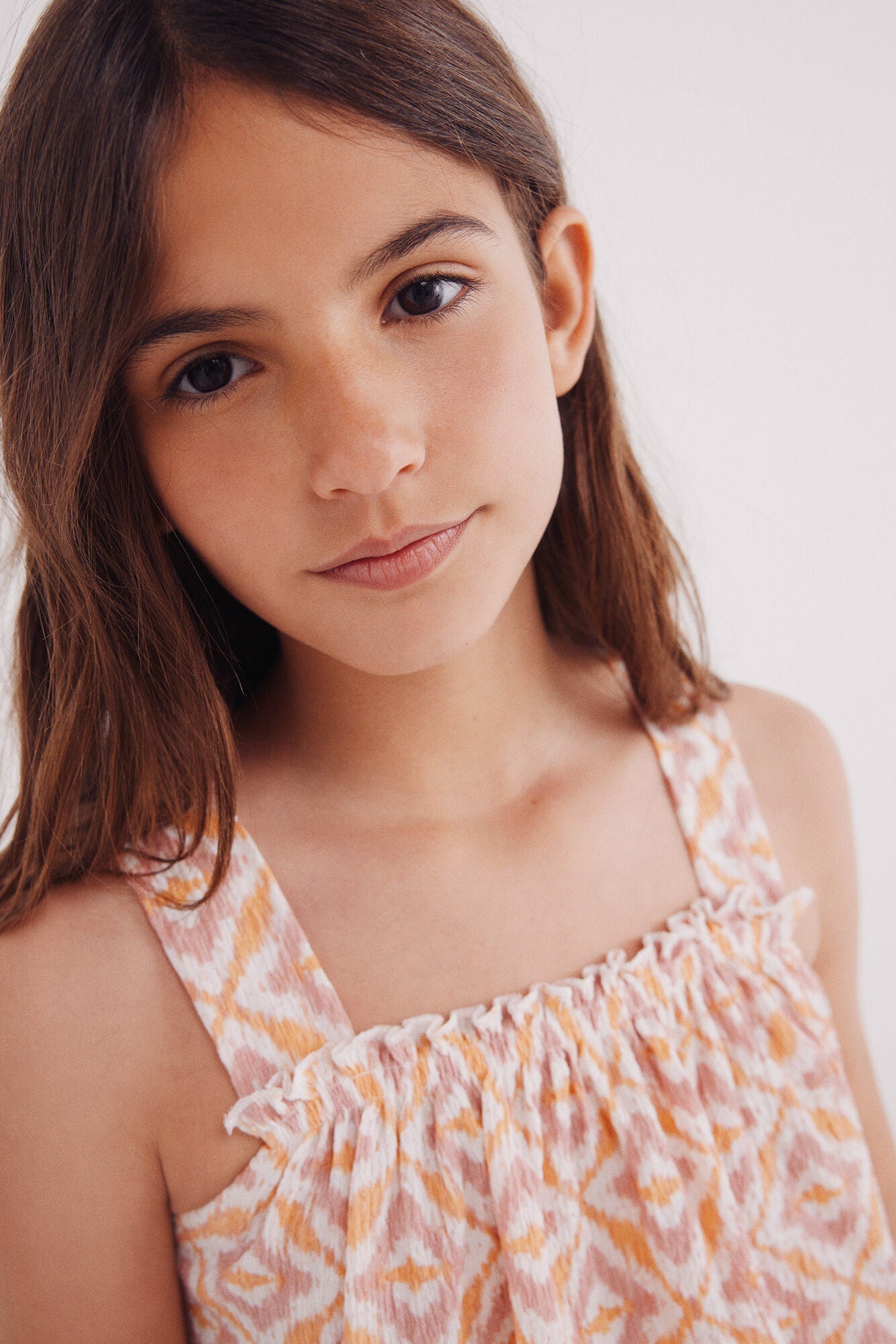 Girl's printed sleeveless top