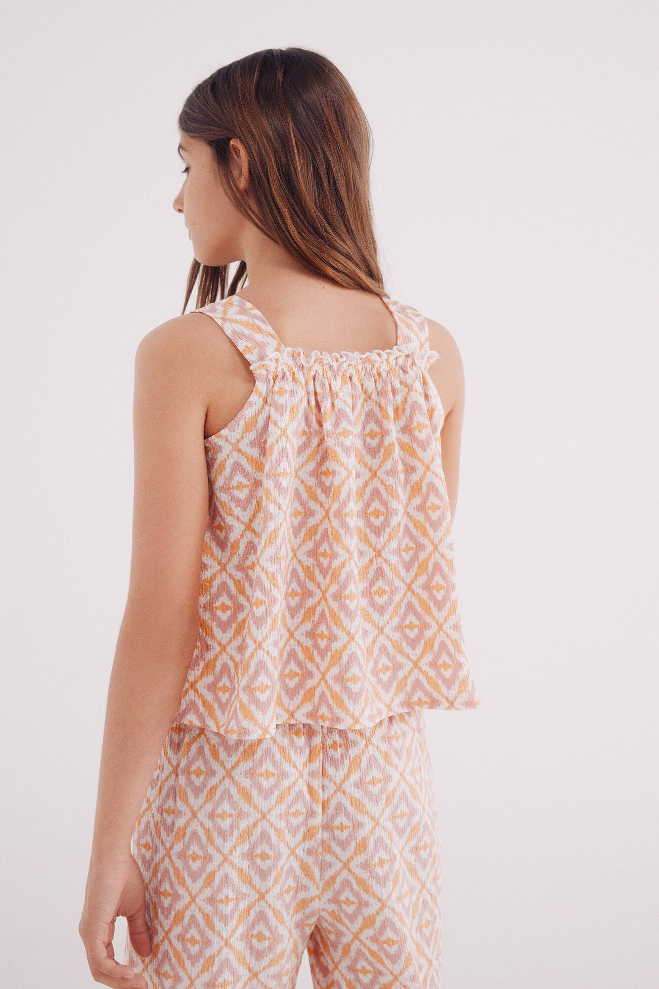 Girl's printed sleeveless top