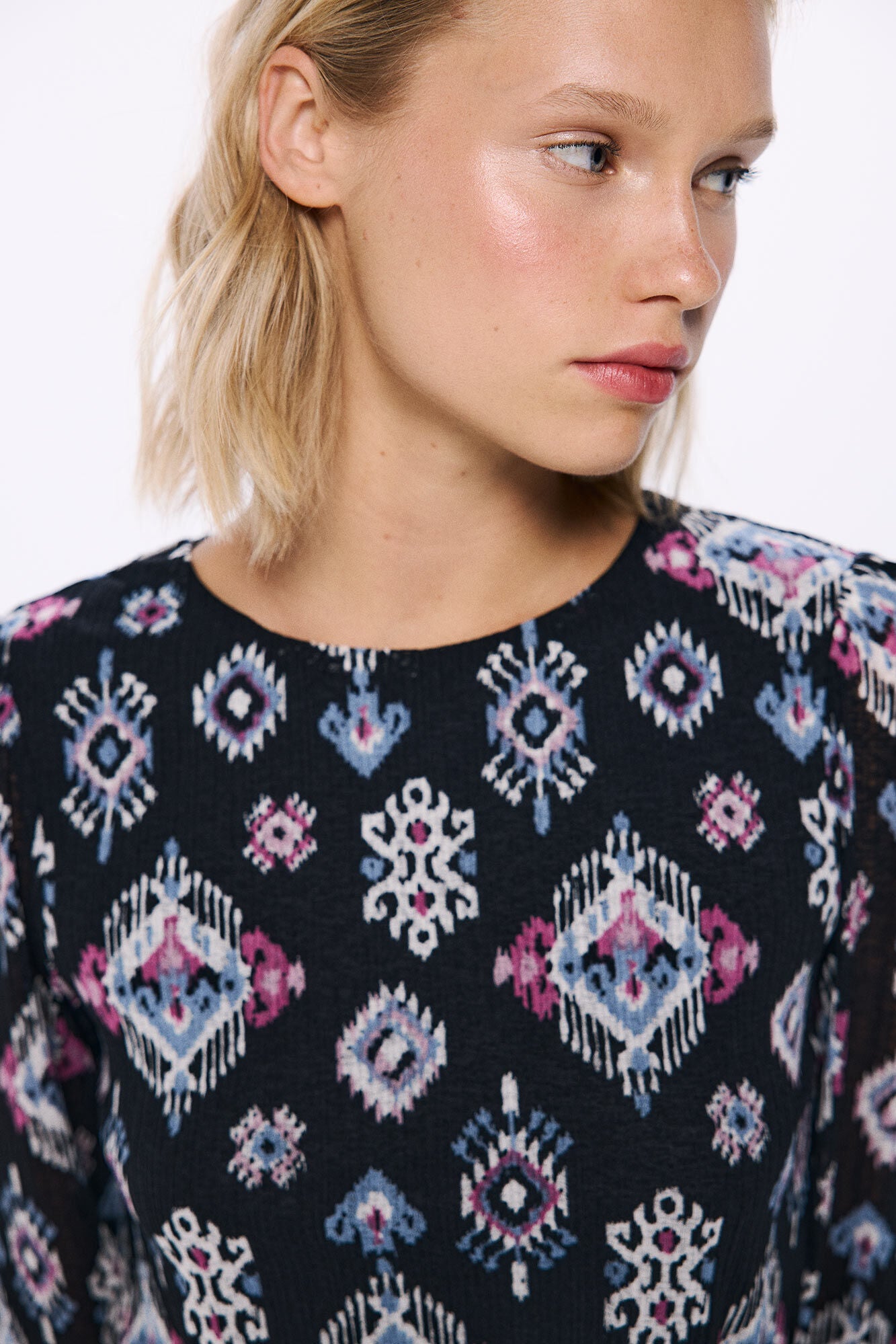 Short ethnic print dress