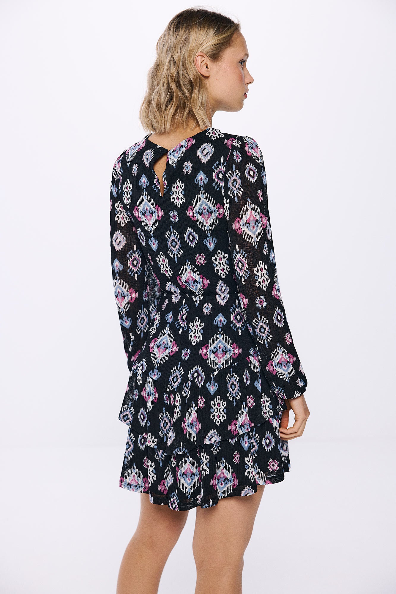 Short ethnic print dress