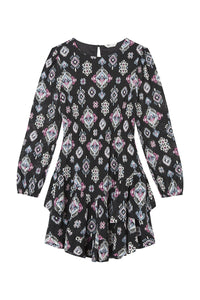 Short ethnic print dress