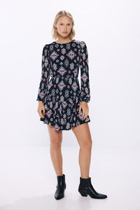 Short ethnic print dress