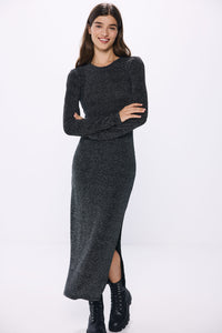 Lurex midi dress