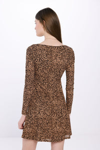 Short leopard dress