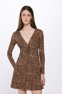 Short leopard dress