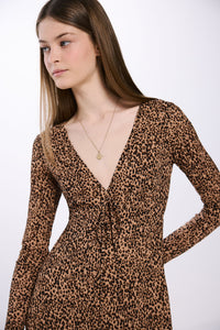 Short leopard dress