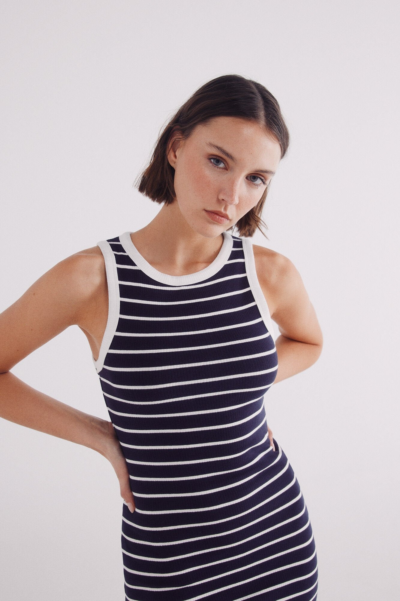 Sailor striped tube dress