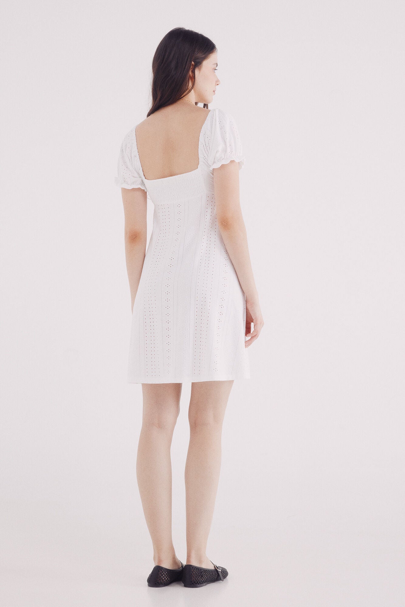 Short Swiss embroidered dress