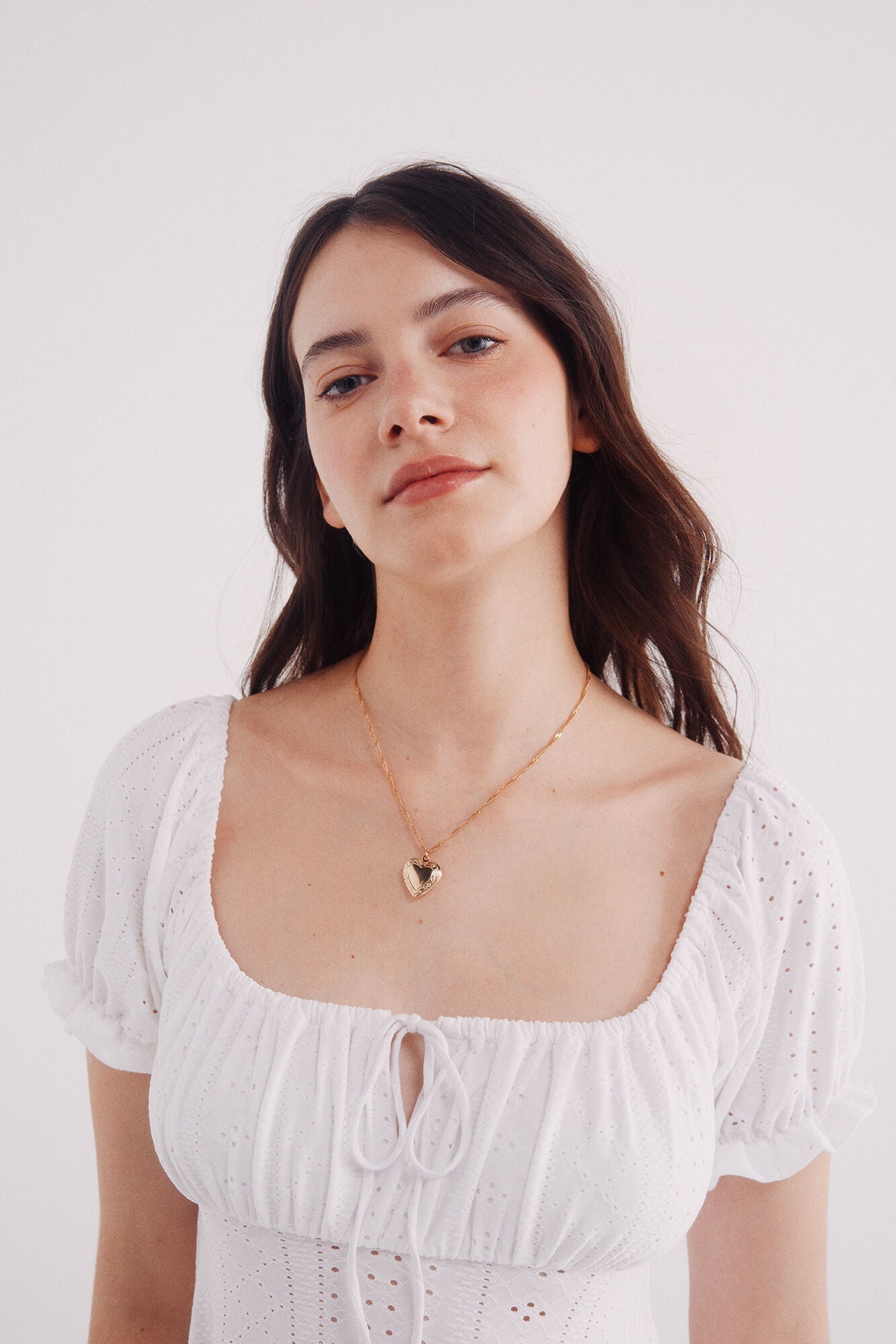 Short Swiss embroidered dress