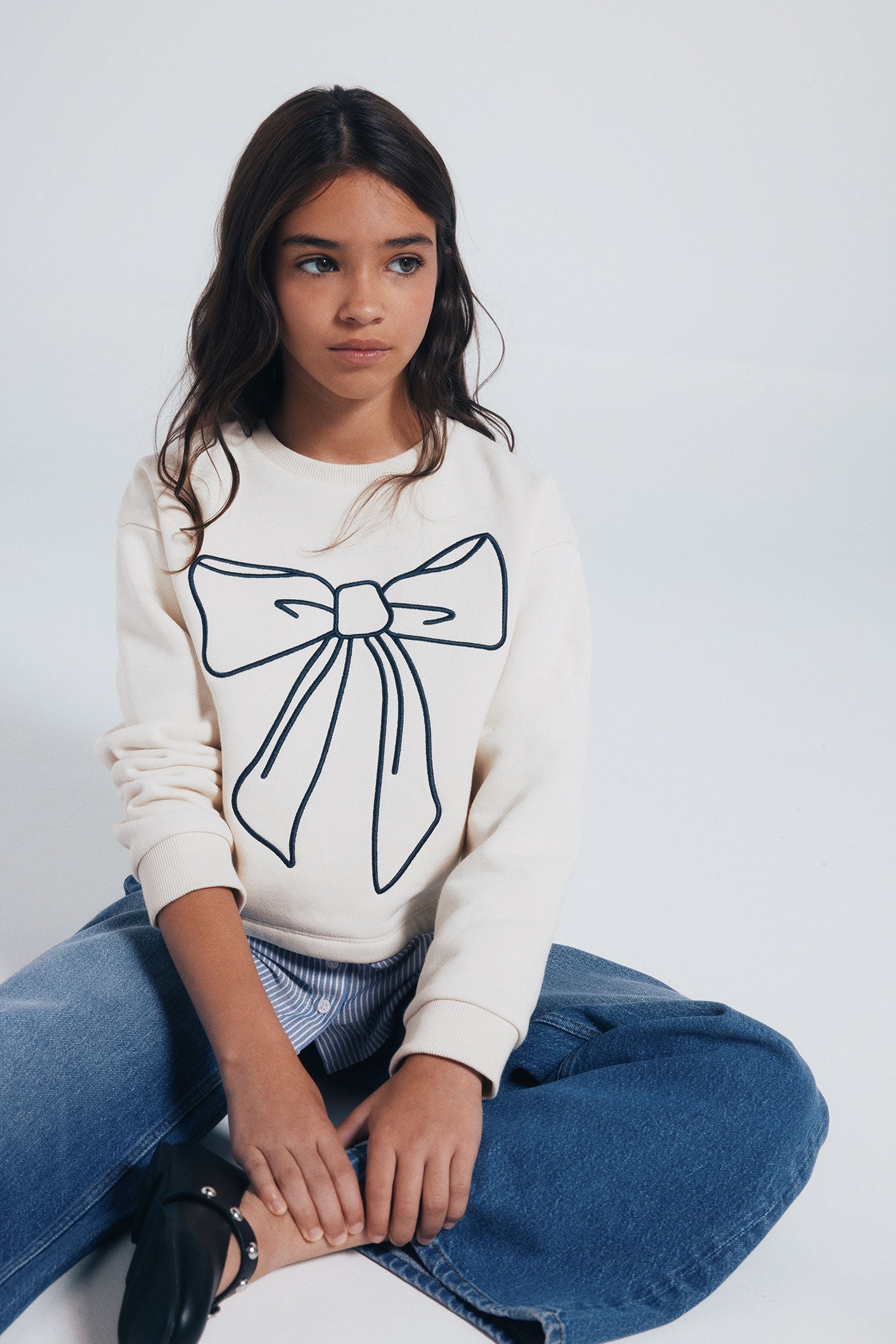 Girl's Bow Sweatshirt
