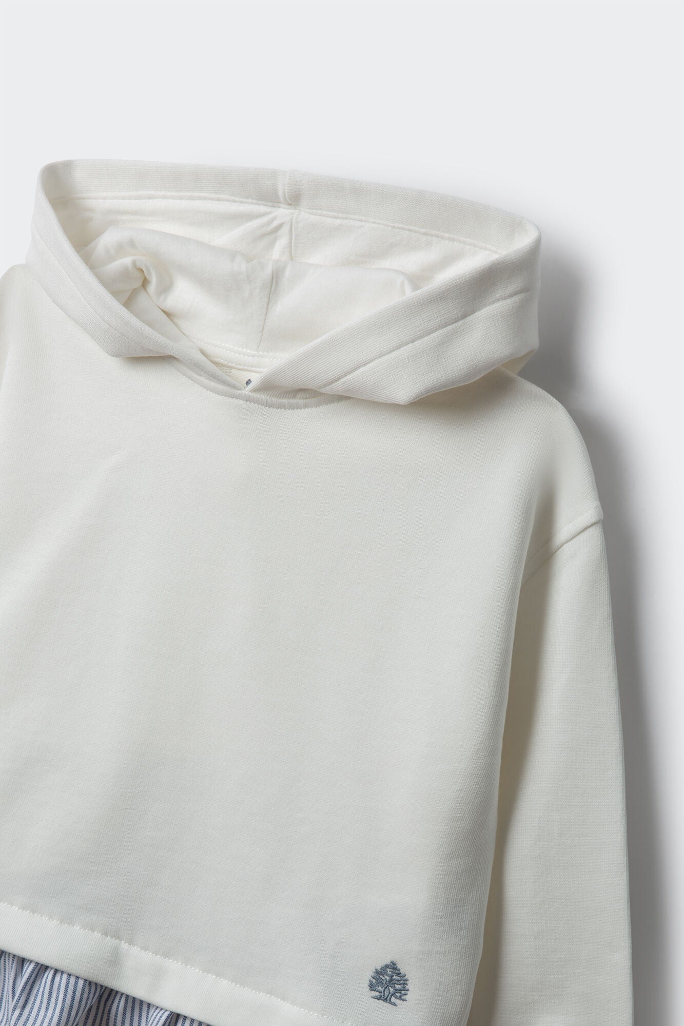Girls' two-material sweatshirt