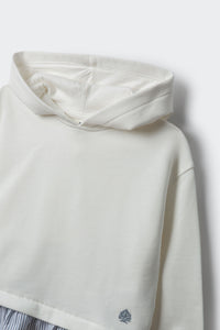 Girls' two-material sweatshirt