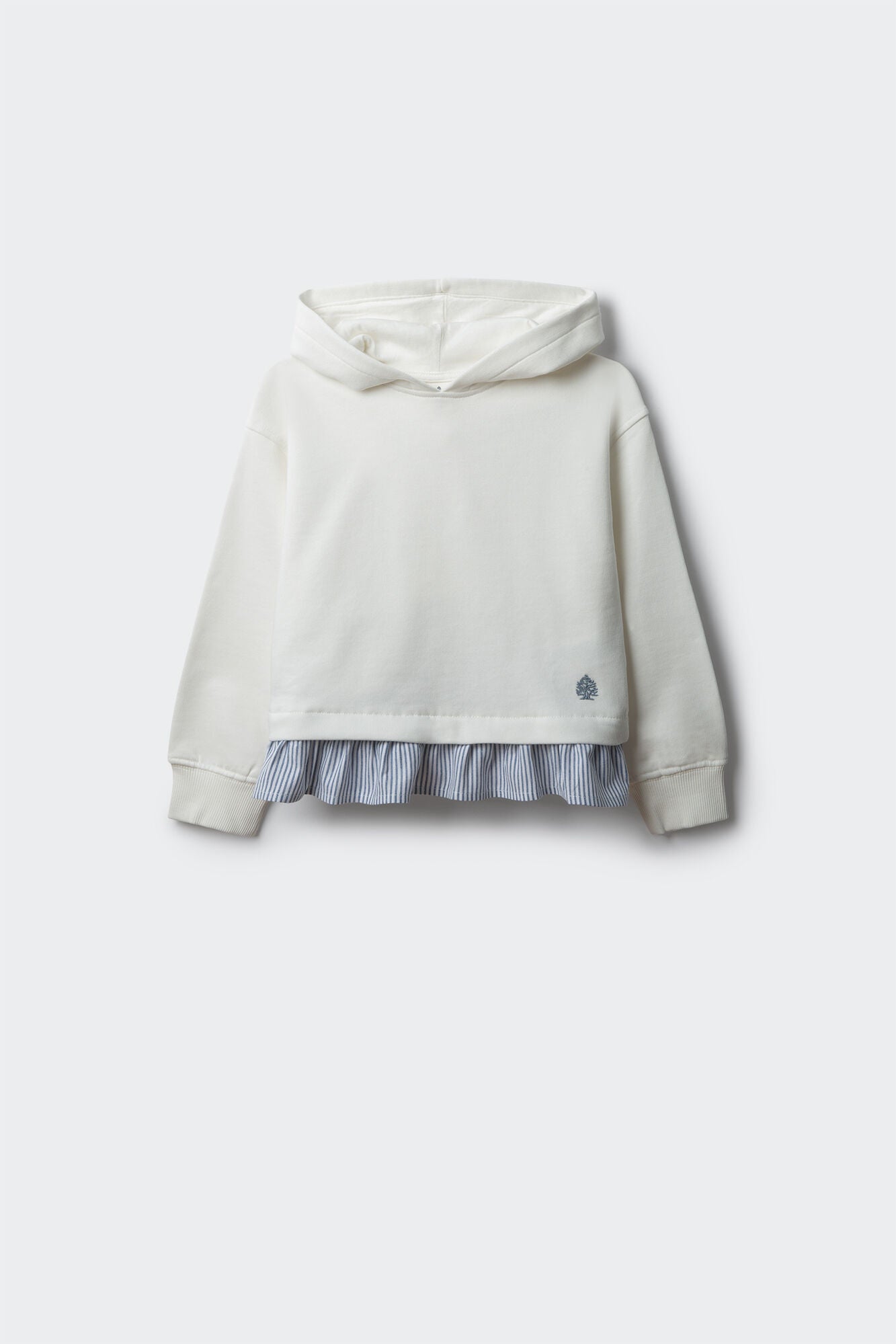 Girls' two-material sweatshirt