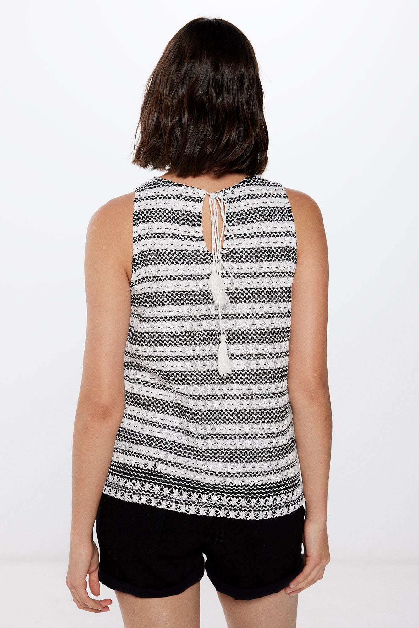 Textured striped T-shirt
