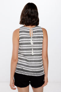 Textured striped T-shirt