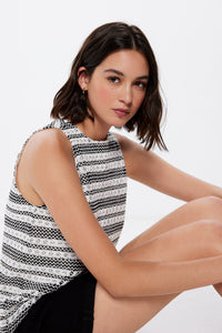 Textured striped T-shirt