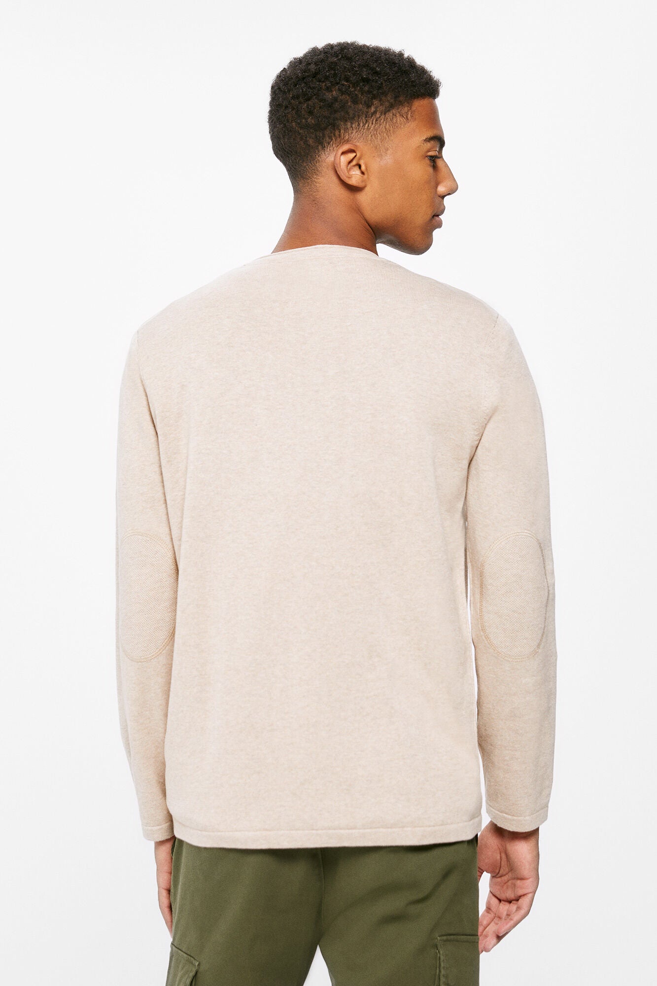 Essential jumper with elbow patches