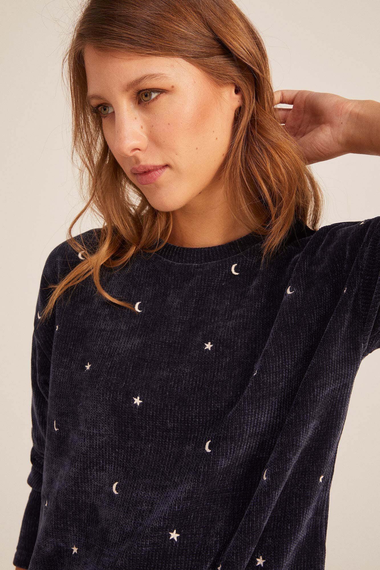 Moon and stars chenille T-shirt