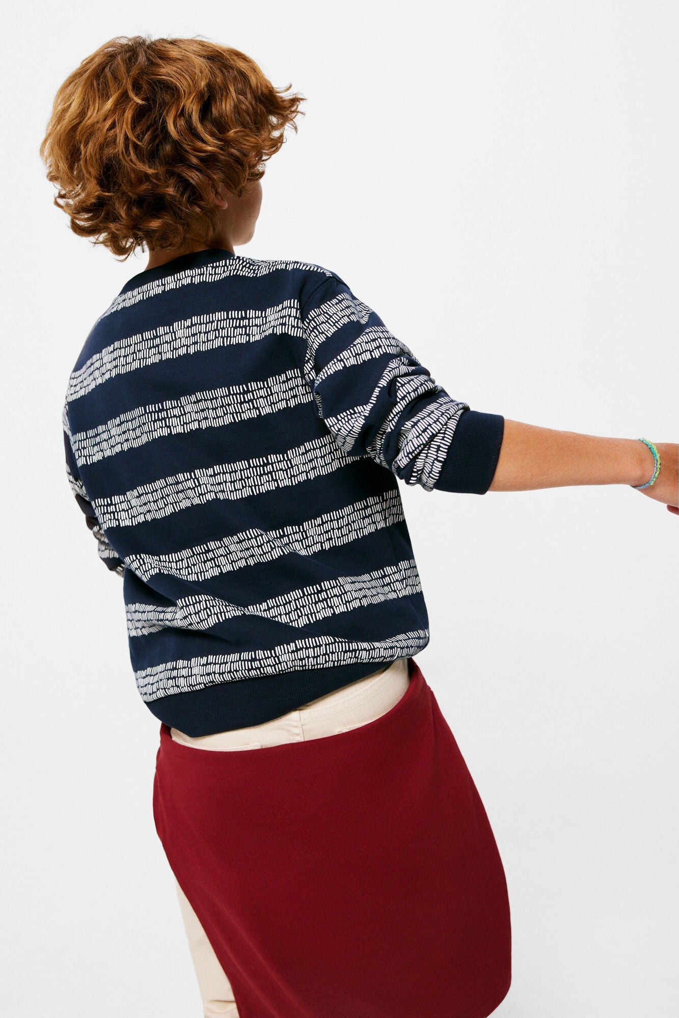 Boy's striped print sweatshirt