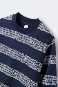 Boy's striped print sweatshirt