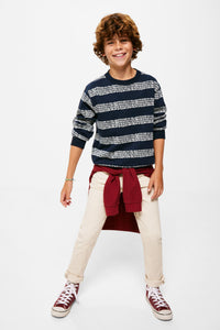 Boy's striped print sweatshirt