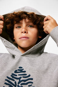 Boys' printed hooded sweatshirt