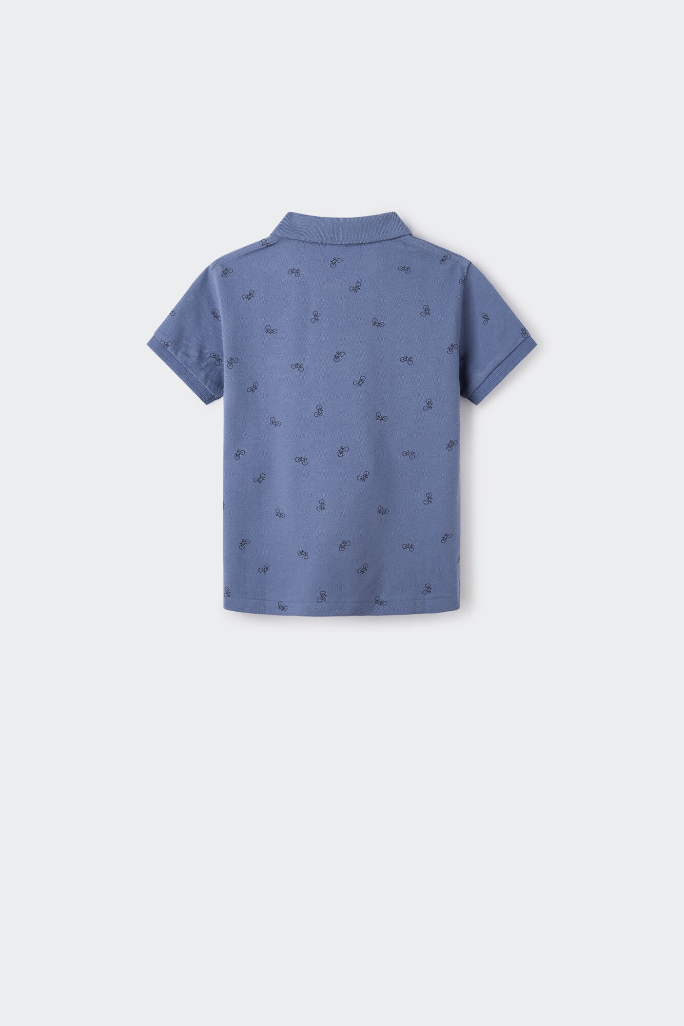 Boy's all-over print piqué polo shirt